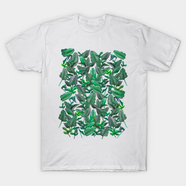 Tropical plants pattern T-Shirt by Dezigner007